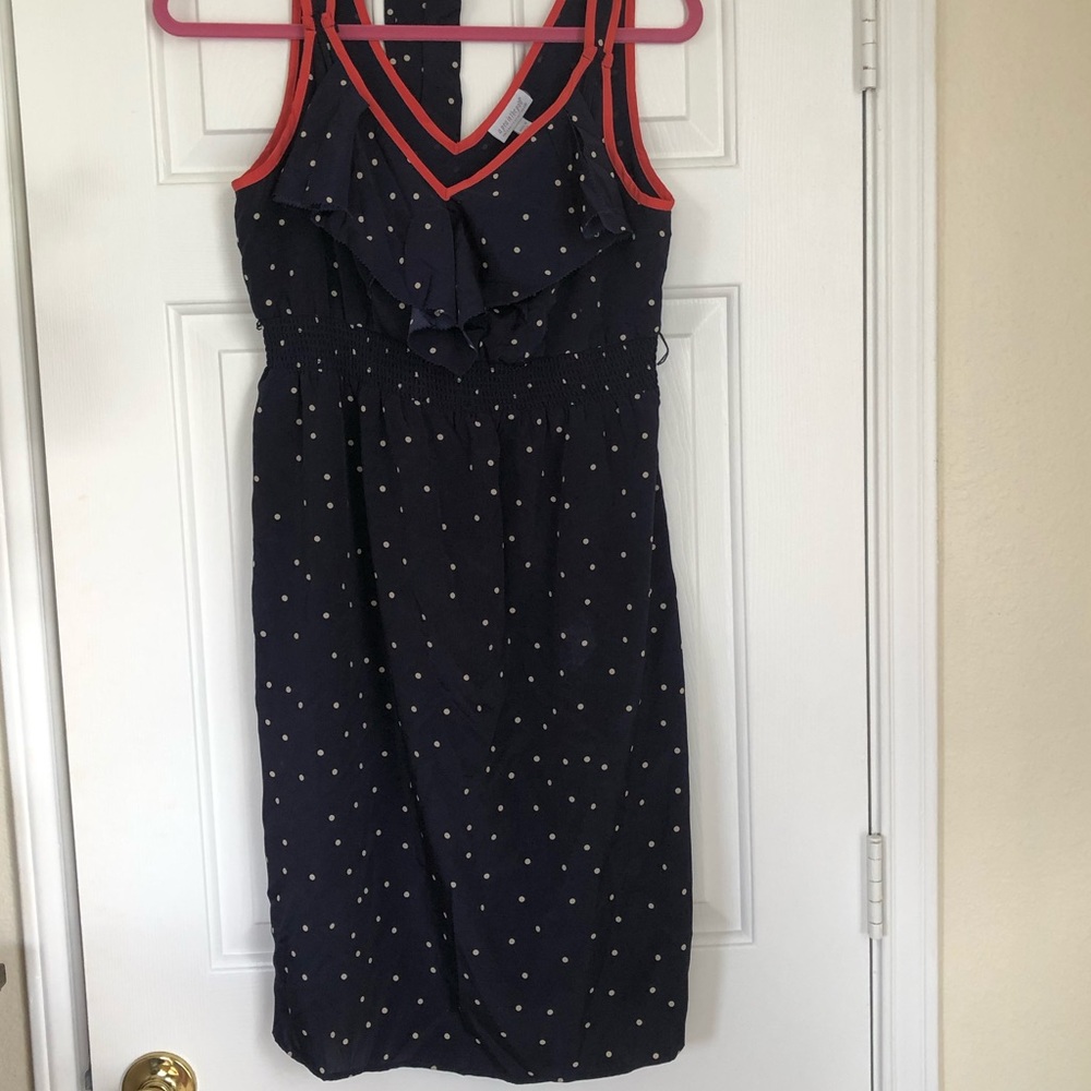 Pea in the pod Navy dot Leoda dress- {baby shower}